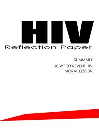 Hiv Reflection Paper