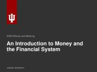 Econ E305 Money and BankingAn