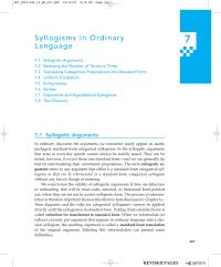 Syllogism In Ordinary Language