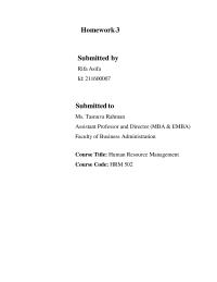 Human Resource Management