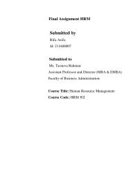 Human Resource Management Final