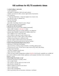 185 outlines for IELTS academic ideas