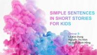 Simple Sentences In Short Stories For Kids