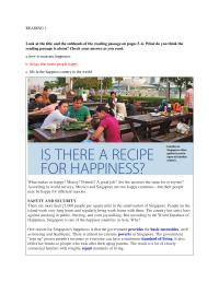 Is there a recipe for happiness?