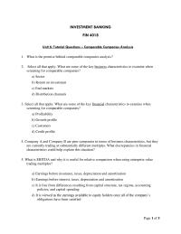 Investment Banking Unit 6