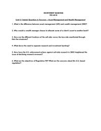 Investment Banking Unit 5