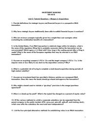 Investment Banking Unit 3