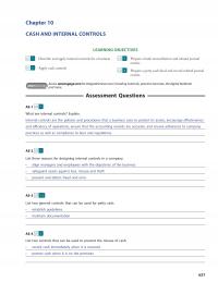 Chapter 10 Cash and Internal Controls