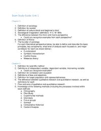 Study guide module 1