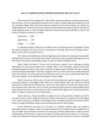 Case 1. ST. ANDREW COLLEGE OF BUSINESS AND SCIENCE: Who Can I Turn To?