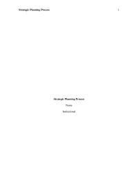 Strategic Planning Process