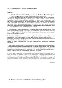 Purchasing System – Northern Manufacturing Co.