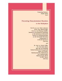 Preventing  Musculoskeletal  Disordersin the Workplace