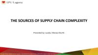 The sources of supply chain complexity