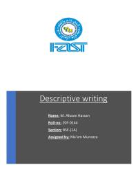Descriptive writing: Crime scene