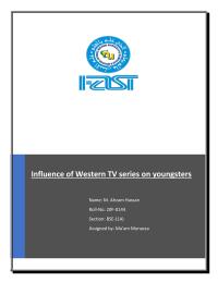 Influence of Western TV series on youngsters