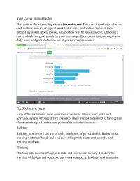Your Career Interest Profile