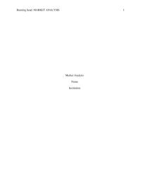 Marketing Analysis Running head