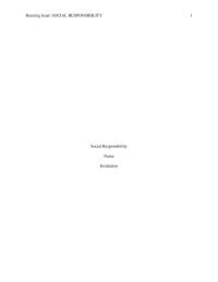 Social Responsibility Running