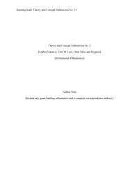 Theory And Concept Submission