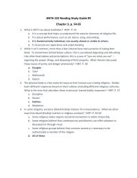 Reading study guide 9 (p.54-65)