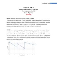 Pavement Performance Indicator