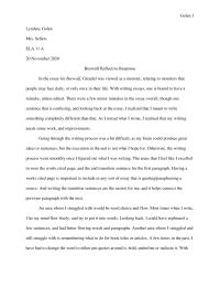 Beowulf Reflective Response