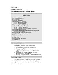 FUNCTIONS OF  HUMAN RESOURCE MANAGEMENT