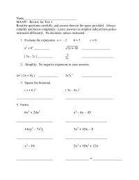 Review for Test 1