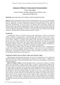Analysis of Silence in Intercultural Communication