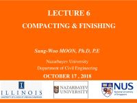 LECTURE 6 COMPACTING & FINISHING