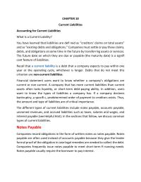 Chapter10 Current Liabilities
