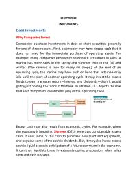CHAPTER 13 INVESTMENTS
