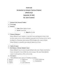 Introduction to computer: Business Proposal