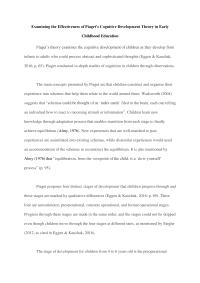 Examining the Effectiveness of Piaget’s Cognitive Development Theory in Early Childhood Education