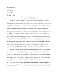 An Analysis of “A White Heron”