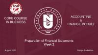 Preparation of Financial Statements Week 2