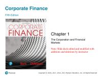 The Corporation and FinancialMarkets