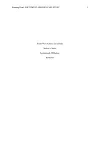 South West Airlines Case Study