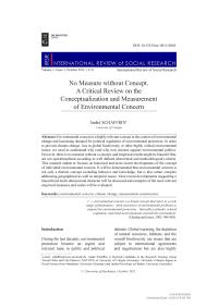 No Measure without Concept