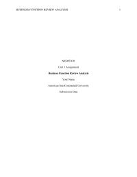 Business Function Review Analysis