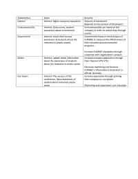 Stakeholders analysis