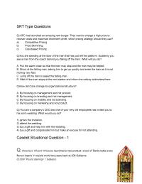 SRT Type Questions