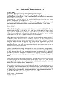 “The Role of Social Media in Globalization Era”