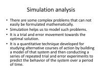 Simulation analysis