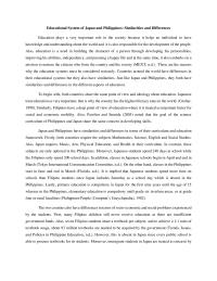 Educational System of Japan and Philippines: Similarities and Differences