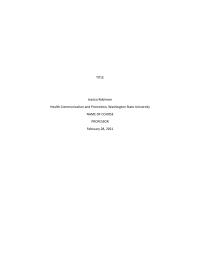 Health Communication and Promotion