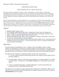 Relationship Development Paper