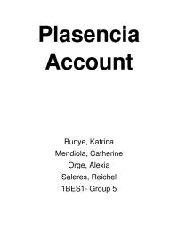 Plasencia Account