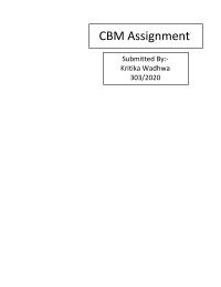 CBM Assignment